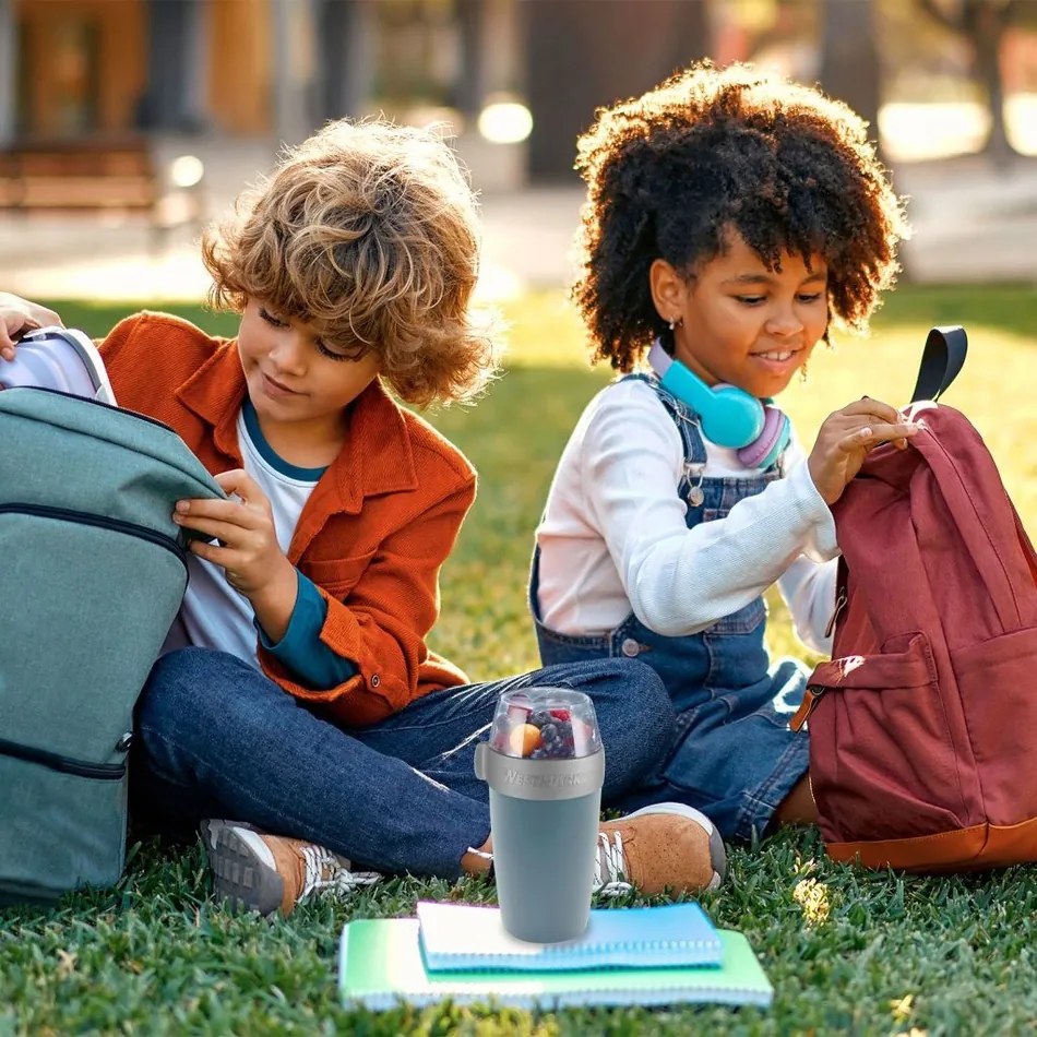Westmark Dwuczęściowy pojemnik na żywność, 700 ml, niebieski, S