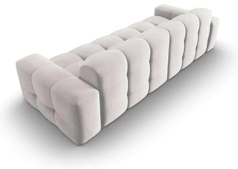Jasnoszara aksamitna sofa 255 cm Kendal – Micadoni Home