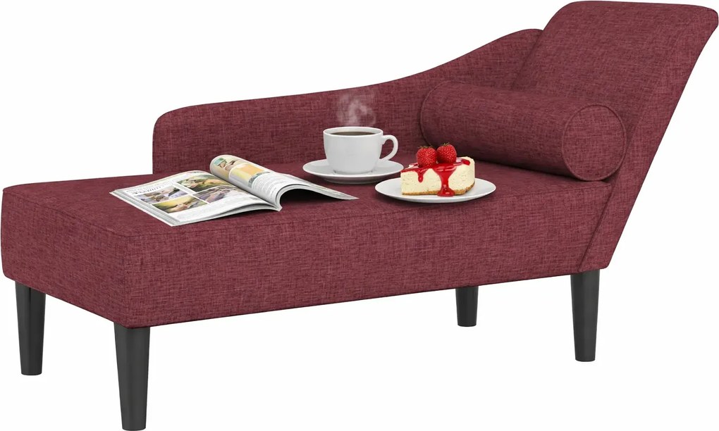 Czerwony fotel typu szezlong z poduszką K2-M79