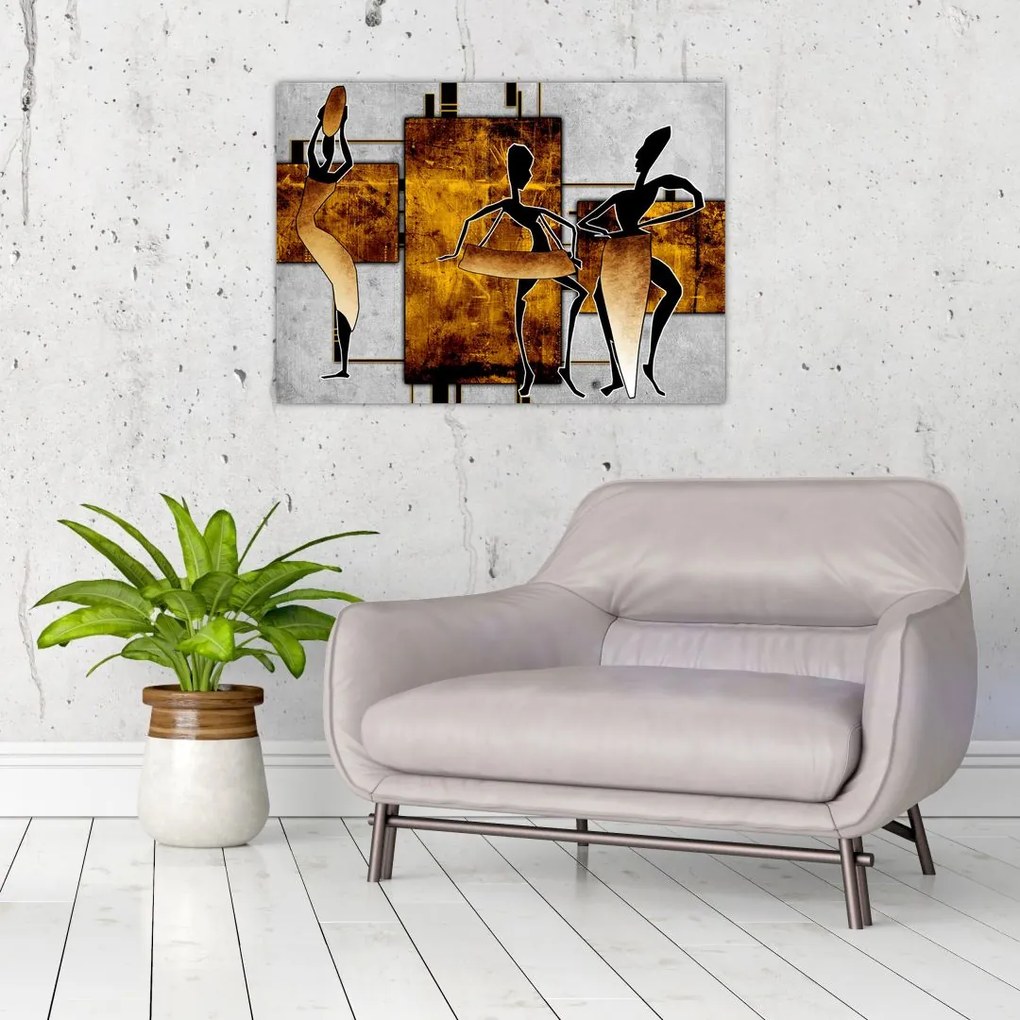 Obraz - Motywy kultury afrykańskiej (70x50 cm)