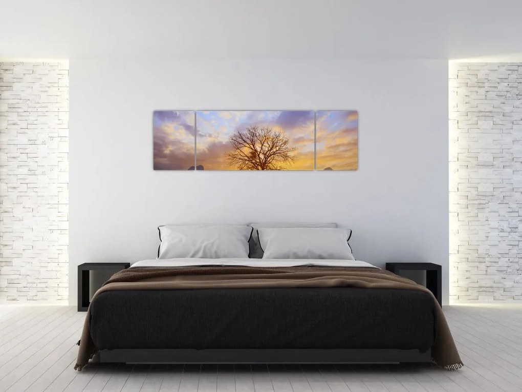 Obraz - Pejzaż ze słonecznikami (170x50 cm)