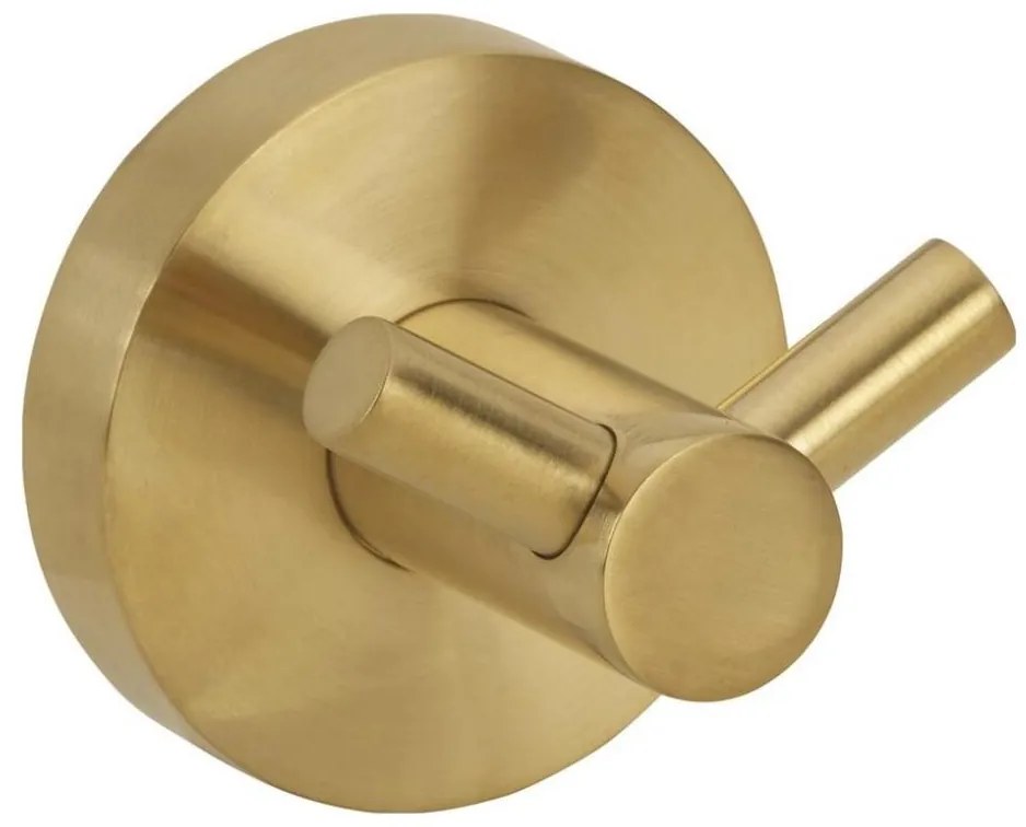 Sapho - Podwójny haczyk ścienny X-ROUND 5,5x5 cm złoty