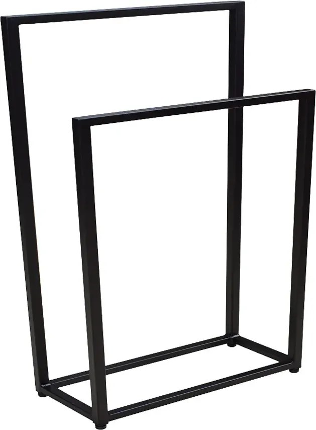 Czarny stojący wieszak na ręczniki 75 cm T9-G99