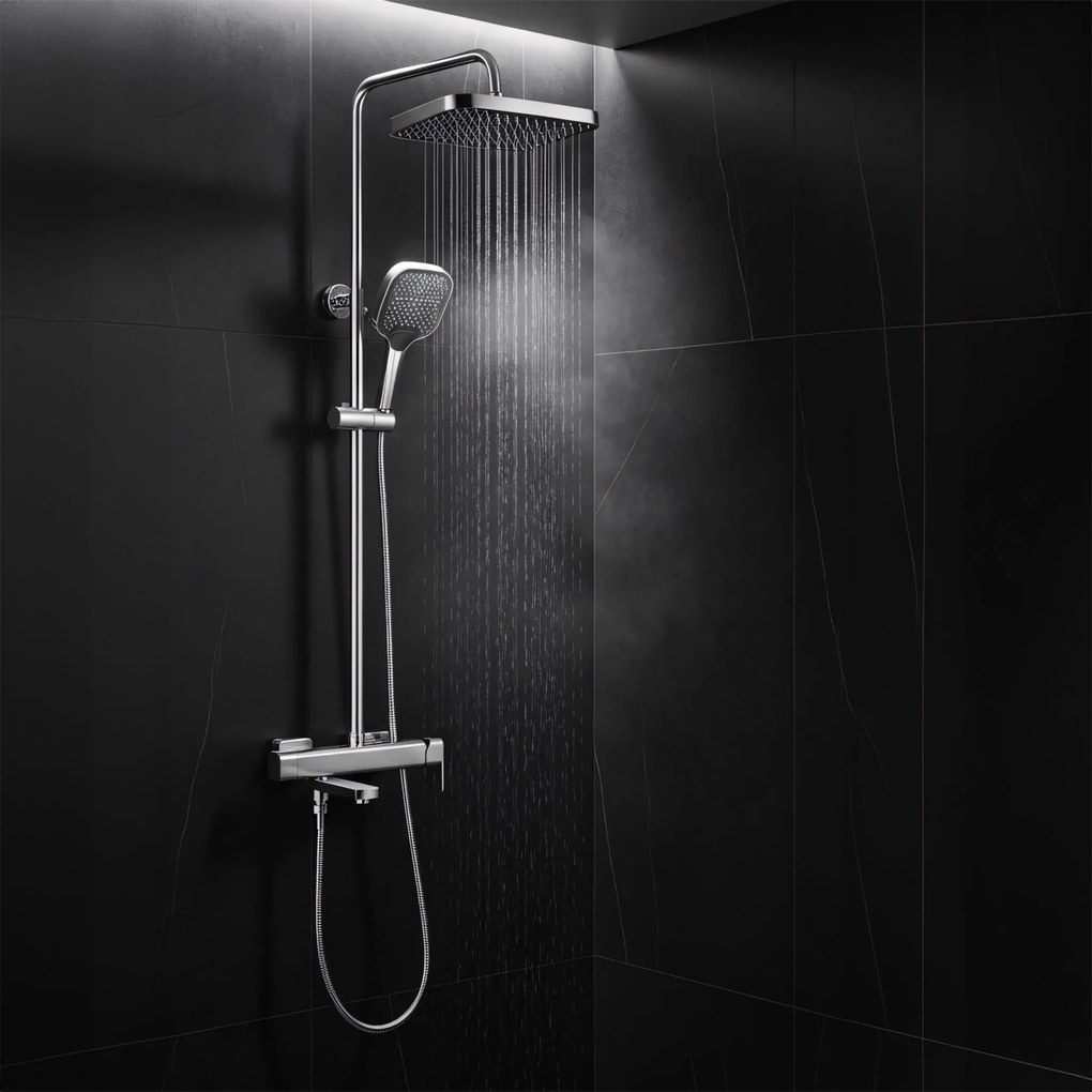 Zestaw Prysznicowy Rea Arlo Nikiel Szczotkowany