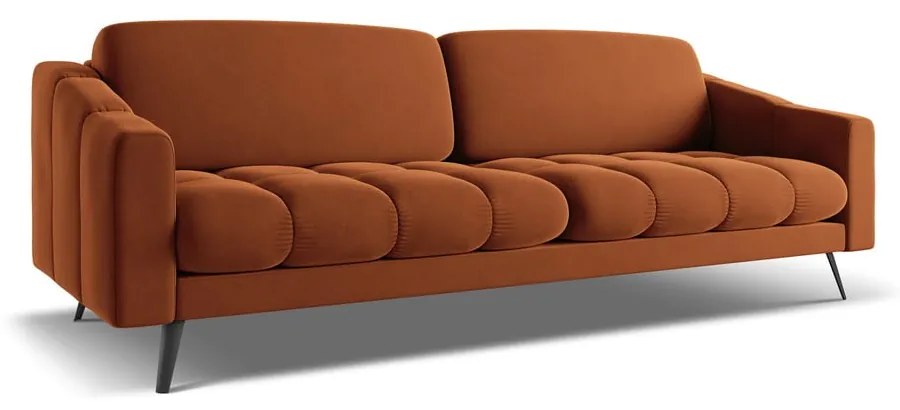 Pomarańczowa aksamitna sofa 238 cm Nalu – Makamii