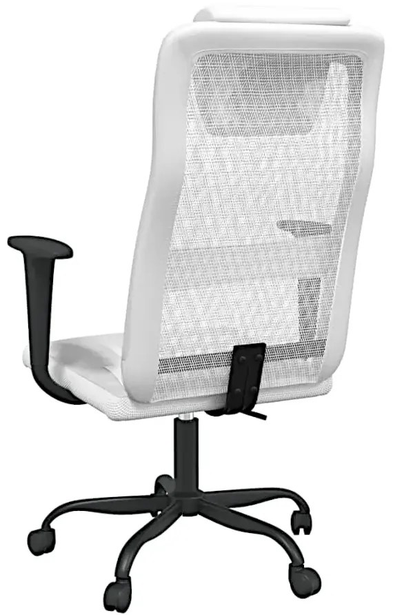 Białe krzesło biurowe ergonomiczne z ekoskóry - Elgo 4X