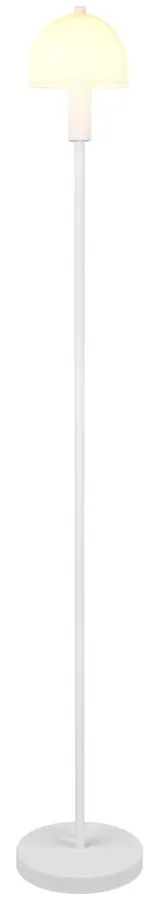 Biała lampa stojąca ze szklanym kloszem (wysokość 120 cm) Glenn – Trio