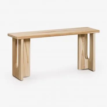 Ławka 100 Cm Z Drewna Tekowego Tessalit Jasne Drewno Tekowe - Sklum