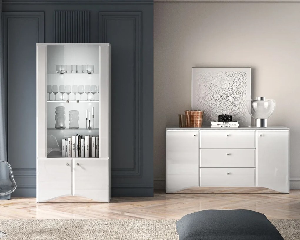 Komoda BLANC 02 2D3S 160 biały połysk ML MEBLE