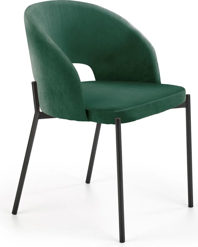 Krzesło do jadalni z tkaniny aksamitnej K455