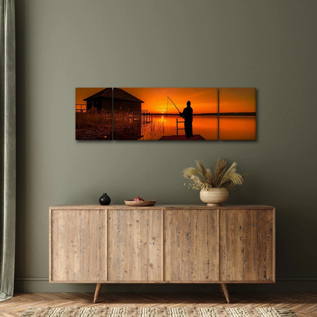 Obraz rybaka (170x50 cm)