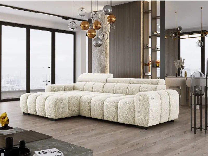 Narożnik BULL S - OMBO MINI Lewostronny z Elektryczną Regulacją EDEN 01