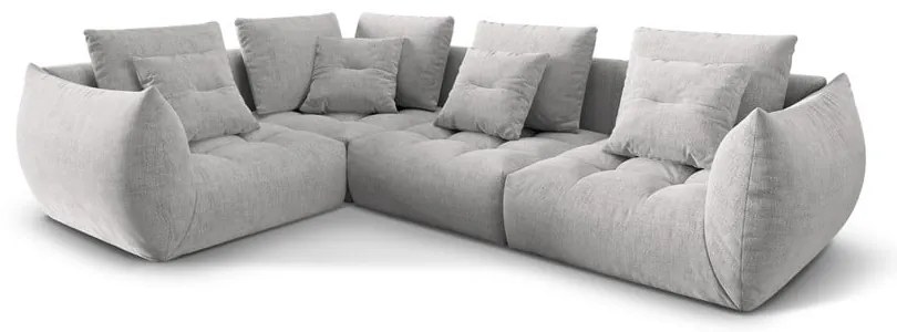 Jasnoszary narożnik (lewostronny/w kształcie litery L) Bloom – Micadoni Home