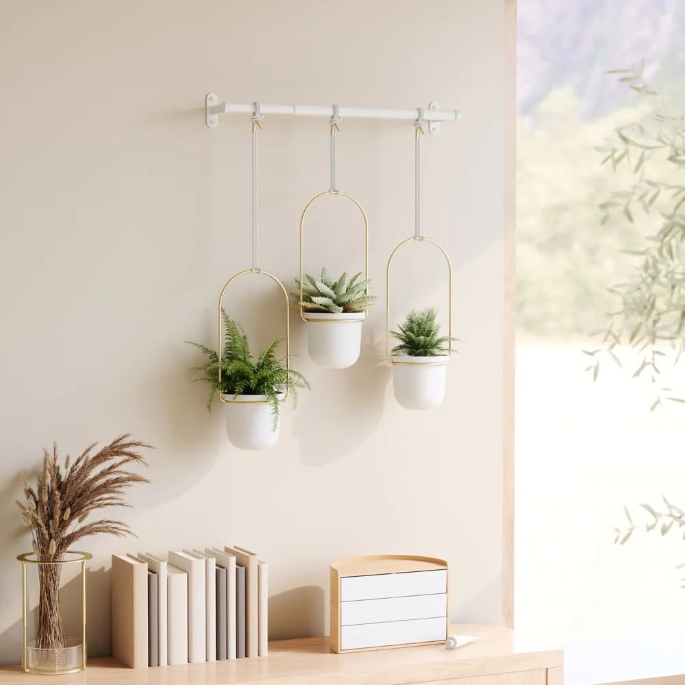 Plastikowe wiszące osłonki na doniczki na zioła zestaw 3 szt. ø 7,5 cm Triflora – Umbra