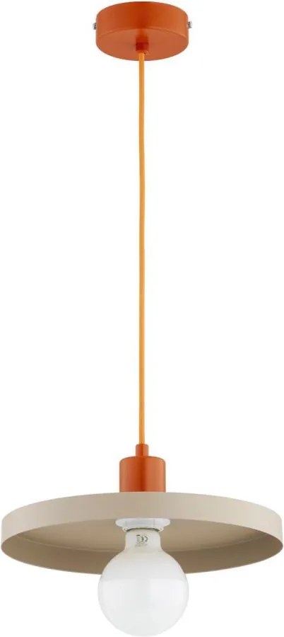 Lampa wisząca na lince LITO 1xE27/15W/230V beżowa/miedziana