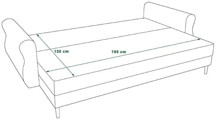 Ciemnoszara sofa rozkładana - Dulam