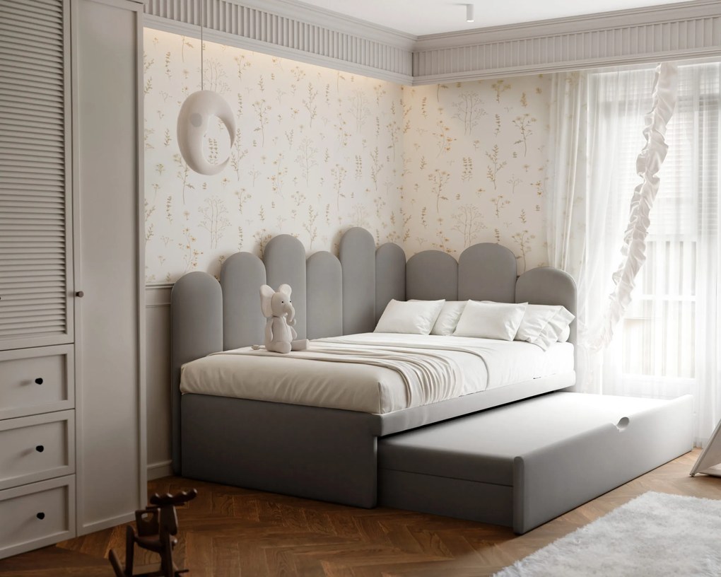 Łóżko dziecięco-młodzieżowe MIRA z dodatkową powierzchnią spania - 80x200