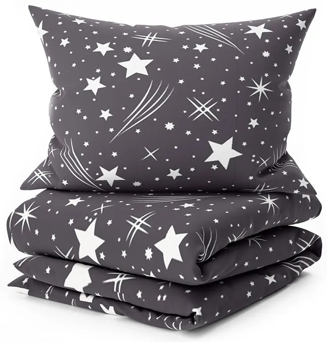 PrzytulneMieszkanie.pl PrzytulneMieszkanie.pl Pościel z mikrofibry NIGHT SKY szara Rozmiar pościeli: 70 x 90 cm | 140 x 220 cm