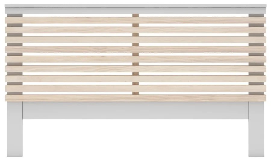 Biały zagłówek w dekorze sosny 146x100 cm Campus – Marckeric