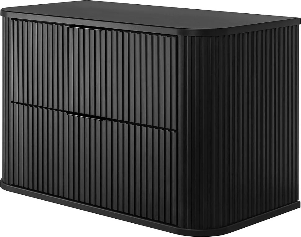 Szafka łazienkowa, czarna z czarnym uchwytem, ​​80,4 x 51,7 x 41,5 cm