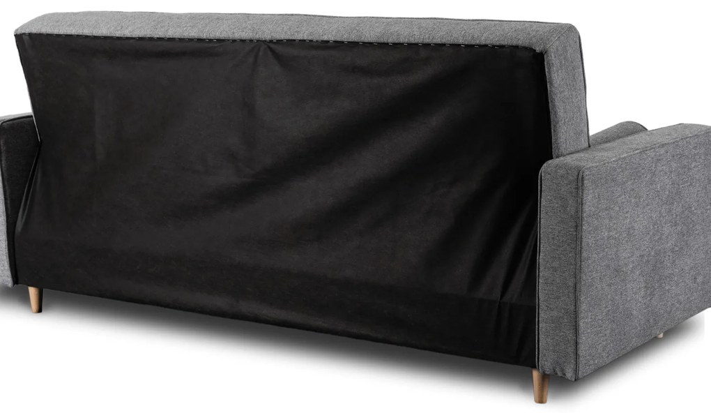 Sofa z Funkcją Spania MALTA Wersalka Rozkładana Dwuosobowa Szara Nowoczesna do Salonu