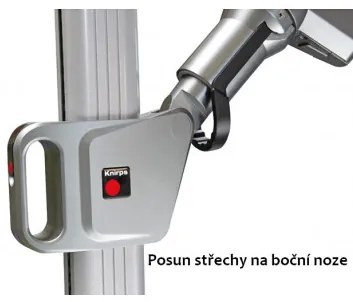KNIRPS 275 x 275 cm - parasol z drążkiem bocznym : Kolor parasola - Jasnoszary