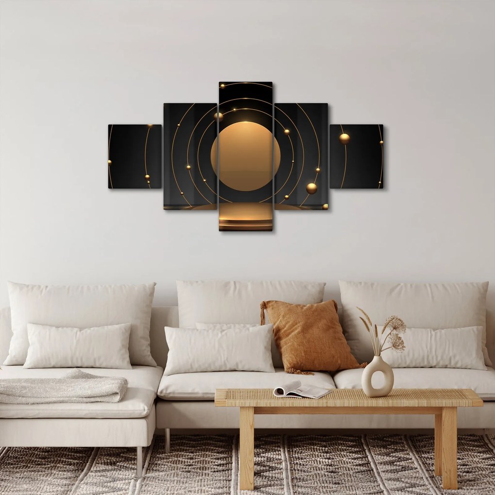 Obraz - Złote kółka (125x70 cm)