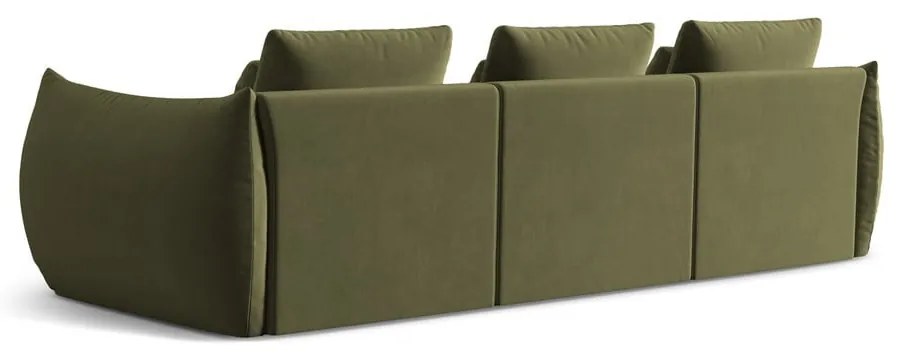 Jasnozielona aksamitna sofa 332 cm Bloom – Micadoni