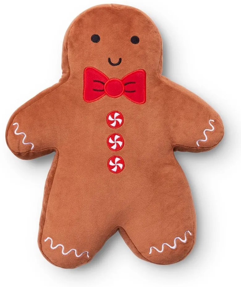 Aksamitna poduszka dekoracyjna ze świątecznym motywem 28x37 cm Gingerbread – Catherine Lansfield