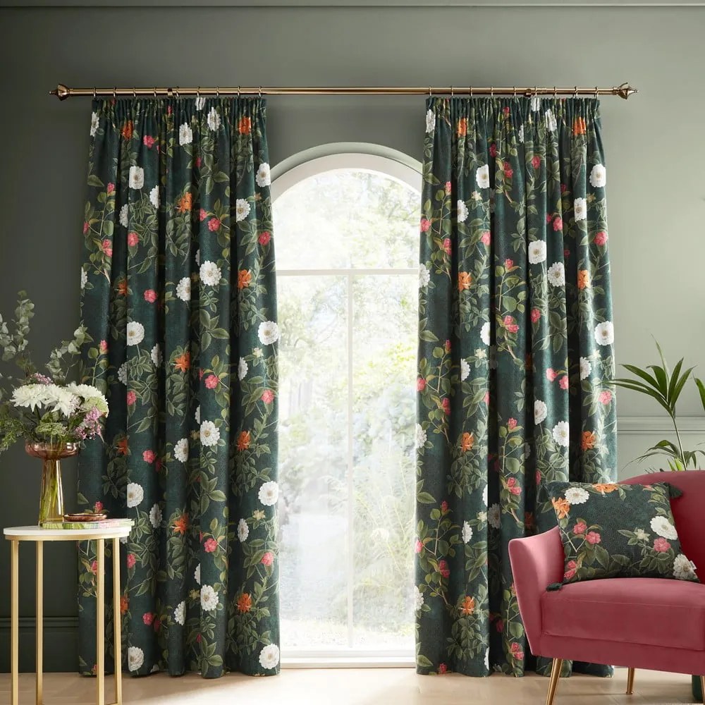 Zielone zasłony zestaw 2 szt. 168x229 cm Arcadia Floral – RHS