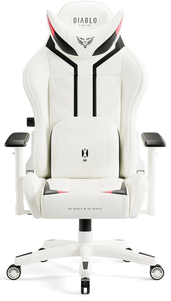 Fotel gamingowy Diablo X-Ray 2.0 Normal Size, biało-czarny