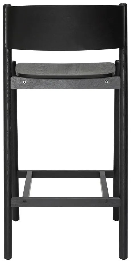 Czarny hoker w dekorze dębu (wysokość siedziska 75 cm) Oblique – Hübsch
