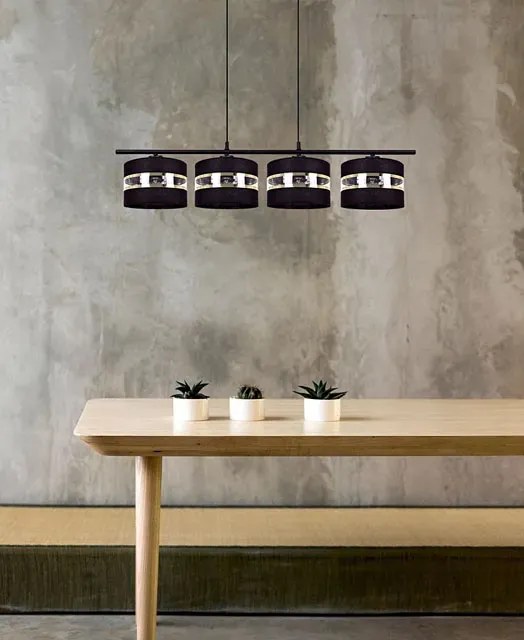 Czteropunktowa abażurowa lampa nad stół do salonu - A539 T6-T60