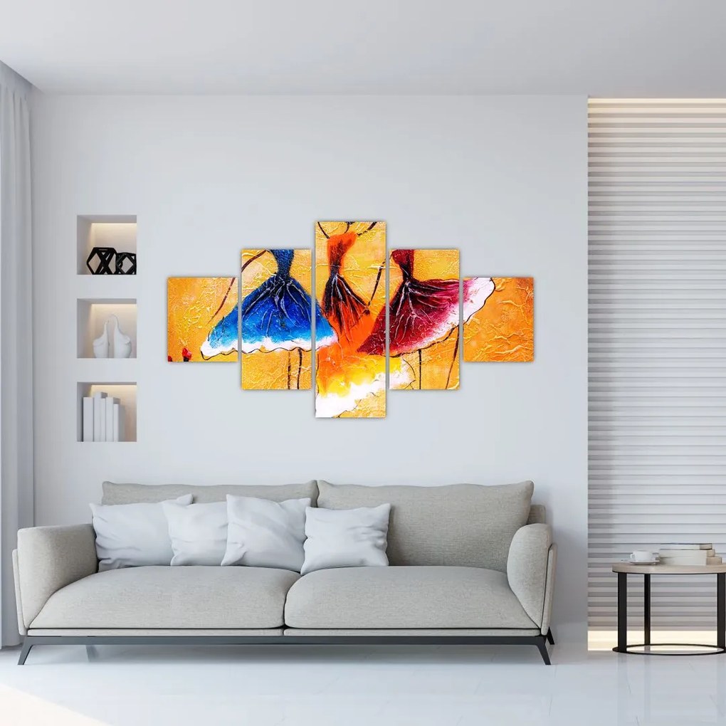 Obraz - Obraz olejny, baletki (125x70 cm)