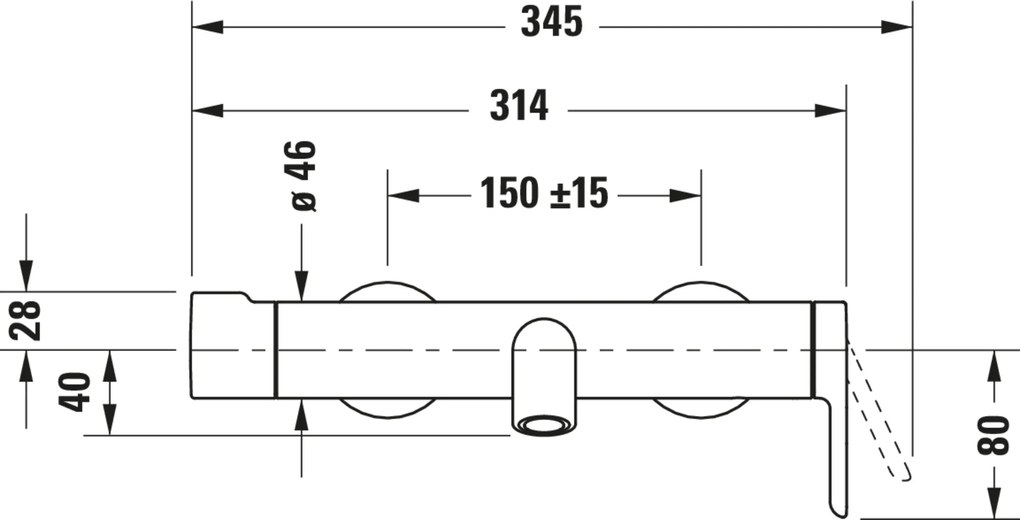 Duravit C.1 Einhebel-Wannenmischer Aufputz