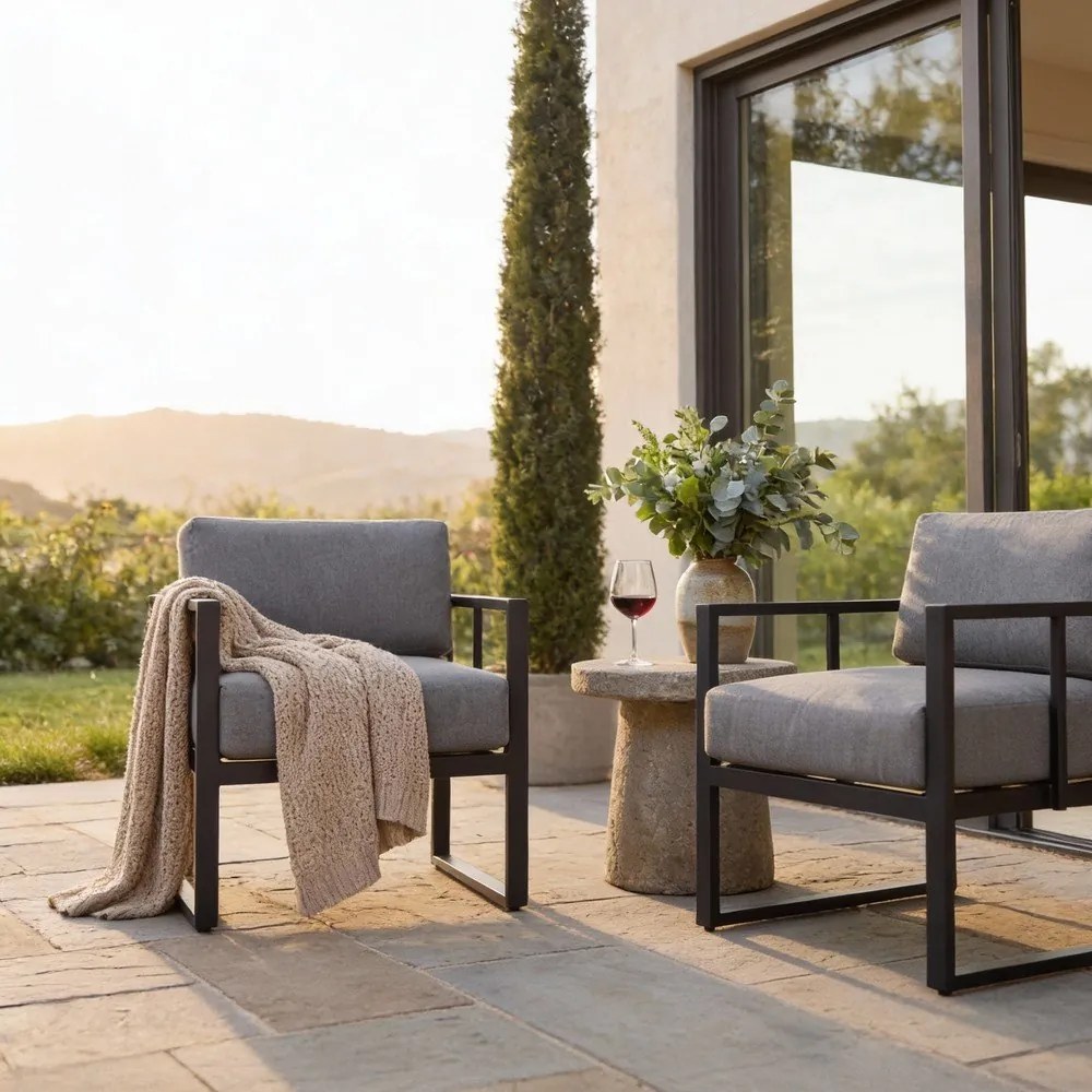 Szary fotel ogrodowy Bonami Selection Bellisima