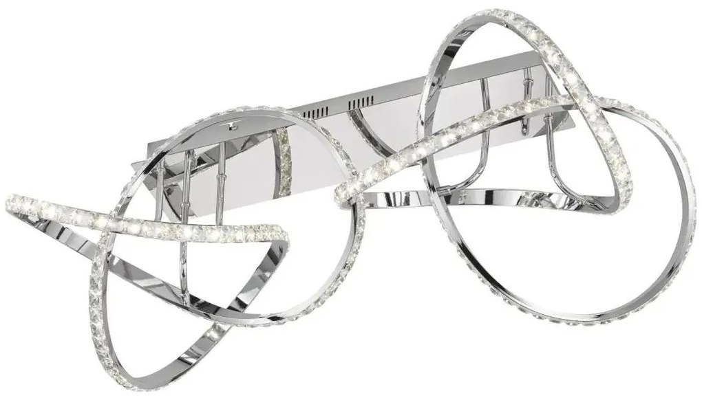 LED ściemnialna lampa sufitowa ABRO LED/49W/230V błyszczący chrom