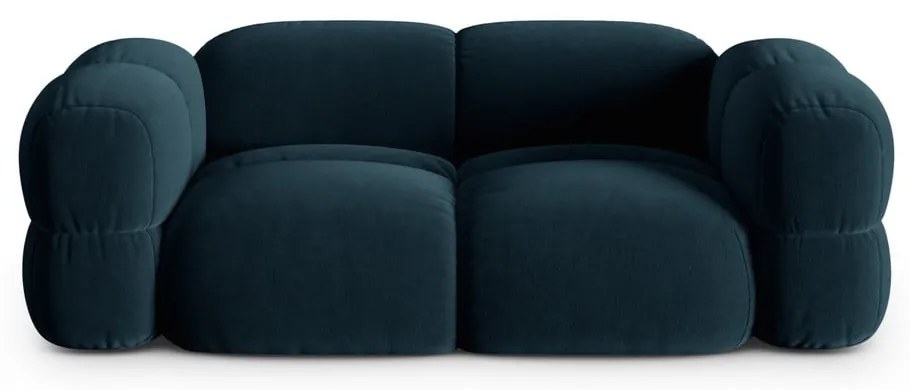Ciemnoniebieska aksamitna sofa 210 cm Loretto – Cosmopolitan Design