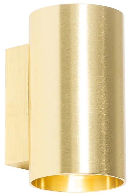 Inteligentna lampa ścienna złota okrągła z 2 żarówkami WiFi GU10 - Sandy