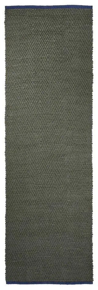 Ciemnozielony chodnik z juty 80x245 cm Notes – Mette Ditmer Denmark