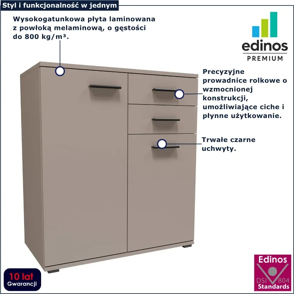 Kaszmirowa komoda z 2 szufladami L9-N28