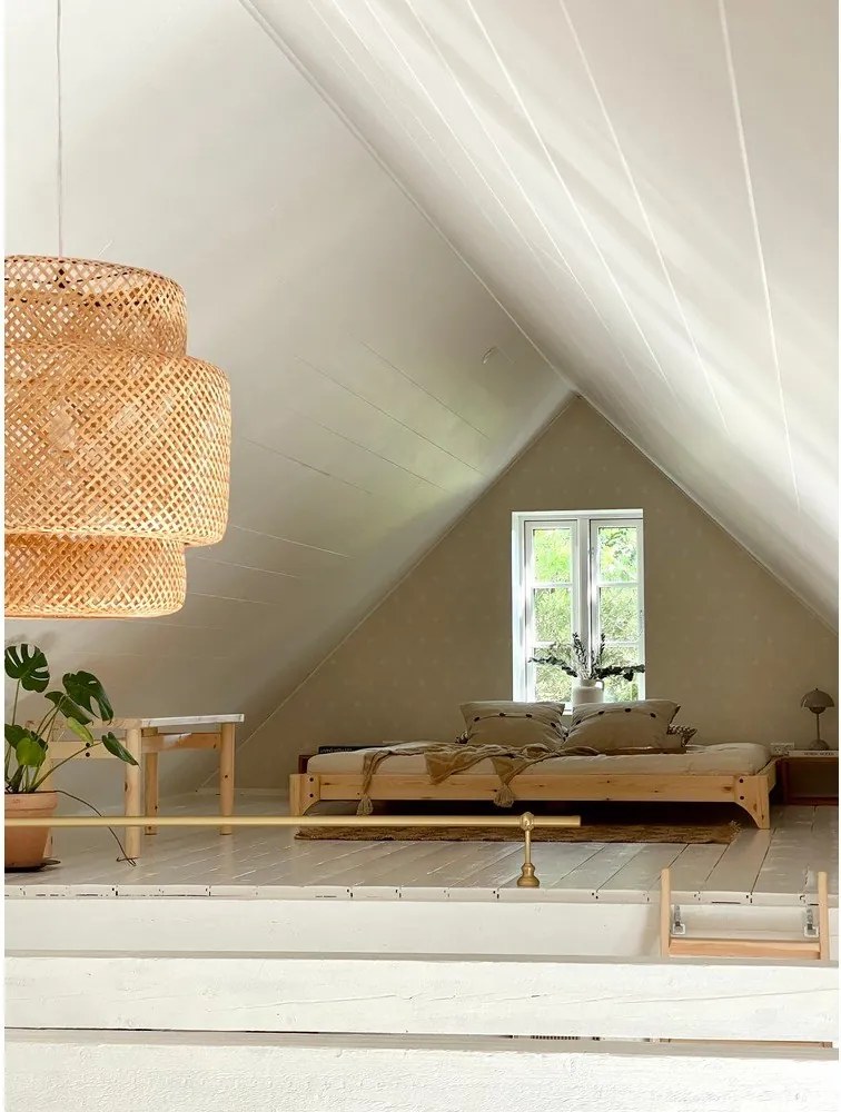 Łóżko dwuosobowe z drewna sosnowego ze stelażem 180x200 cm Elan – Karup Design