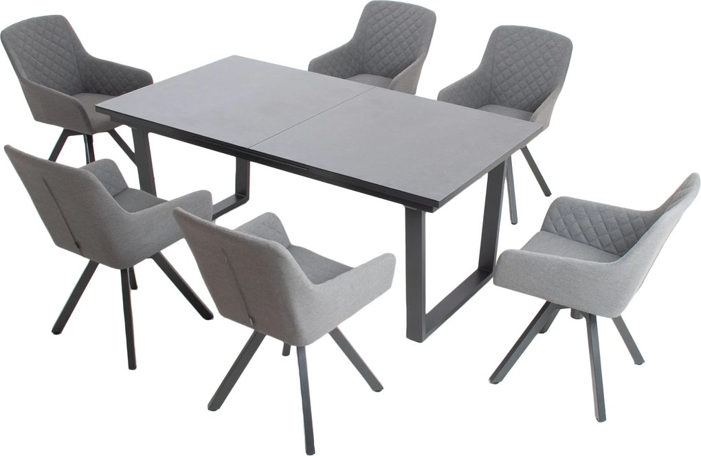 Doppler LIVORNO PARIS ogrodowy zestaw wypoczynkowy 6+1 szary