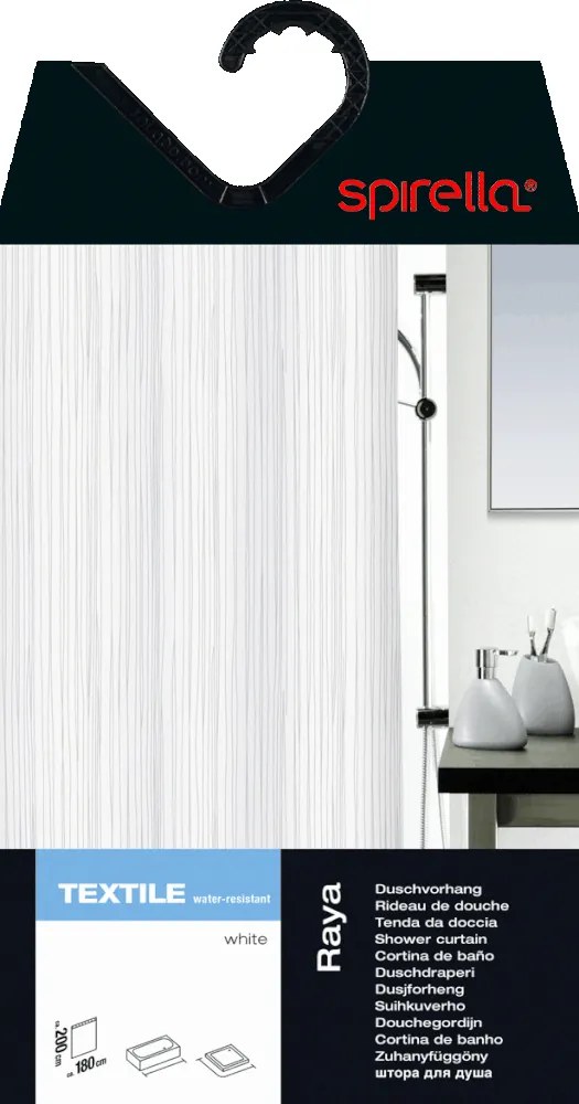 Zasłona prysznicowa 180x200 cm Raya – Spirella