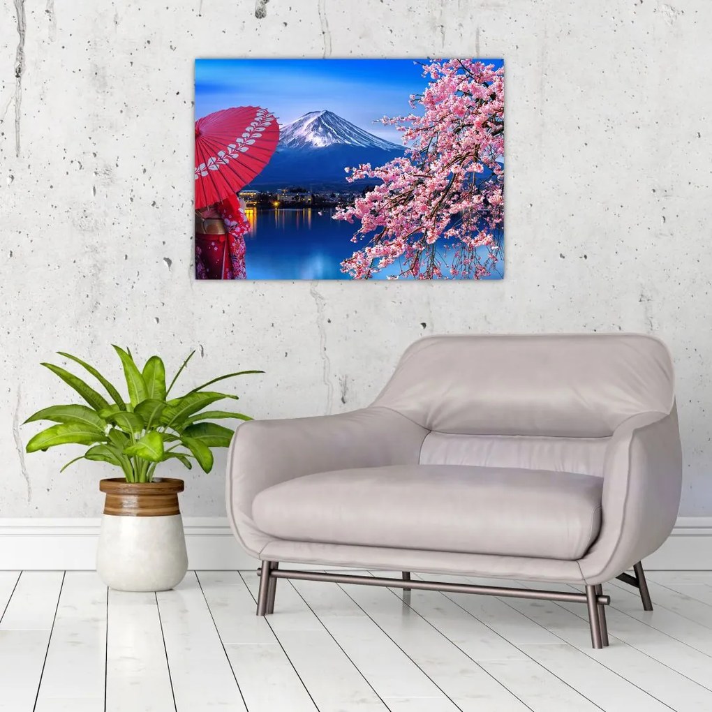 Obraz - Widok na szczyt, Japonia (70x50 cm)