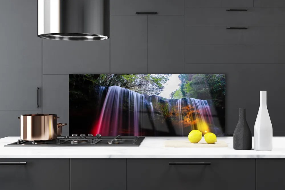 Szkło Dekoracyjne do Kuchni Dziki Wodospad Górski