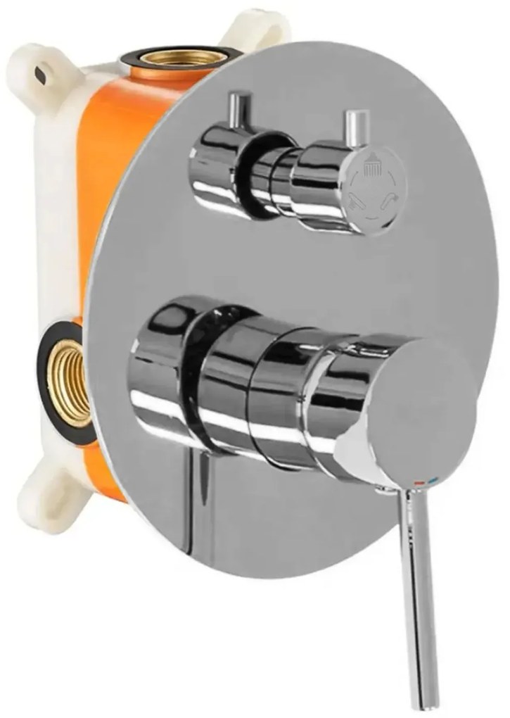 Zestaw wannowo-prysznicowy podtynkowy Rea Lungo Chrom + BOX