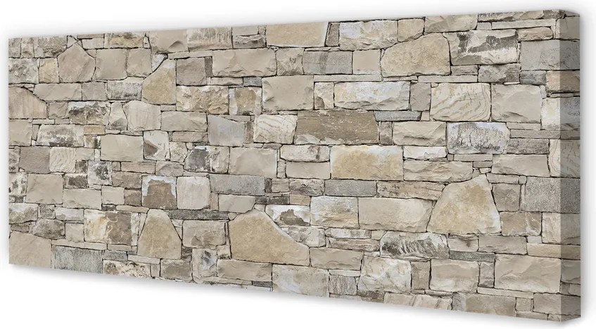 Fotoobraz na płótnie Solidna Ściana Z Kamienia