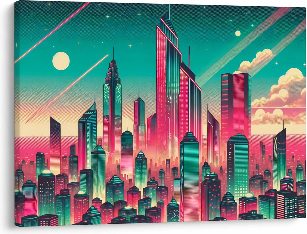 Obraz – Metropolia w stylu pop-art (70x50 cm)