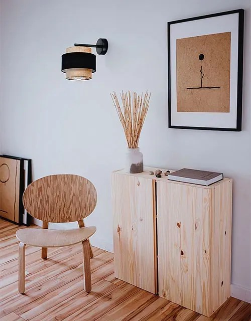 Kinkiet w stylu boho ze sznurka jutowego - A528 F9-T25